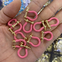 Fermoirs pour la fabrication de bijoux, fermoirs émaillés, mousquetons, fermoirs en laiton lisse, accessoires pour colliers et bracelets DIY