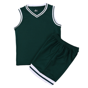 Seragam Basket Anak Desain Terbaru, Sablon Heat-Transfer, Logo Custom, Bernapas, Hijau Hitam Merah, Jersey Pria Bahan Mesh - Product Image 3