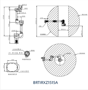 หุ่นยนต์อุตสาหกรรมรุ่น BRTIRXZ1515A ระยะการทำงาน 2100 มม. รับน้ำหนักได้ 10 กก. เหมาะสำหรับงานเครื่องพ่นสี - Product Image 3