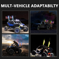 1FT Spirale RGB Led Antenne Voiture Chasing Lumière Fouet Lumières Offroad Avertissement Antenne Lumineuse pour UTV ATV