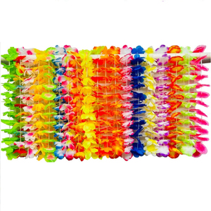 ผลิตพวงหรีดดอกไม้แขวนคอ สร้อยคอประดับดอกไม้หลากสี สำหรับตกแต่งงานแต่งงานและงานปาร์ตี้ - Product Image 2