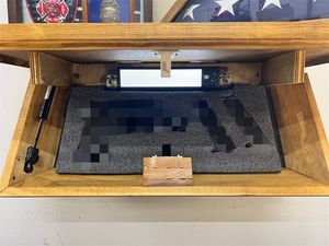 Estante de madera hecho a mano para pared Con compartimento de almacenamiento oculto Pistola de ocultación Estante seguro con luz de movimiento interior - Product Image 2