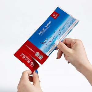 Boleto de embarque personalizado de 82*203mm, precio de fábrica, impresión offset, papel térmico de alta calidad, billete de avión - Product Image 1