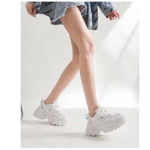 Zapatillas Deportivas con Plataforma de Doble Malla Transpirable de 7 cm para Mujer, Ligeras, Antideslizantes, con Suela Gruesa, para Uso Diario Informal de Verano - Product Image 6