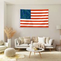 Drapeau de la Paix des États-Unis 3x5 pieds, couleurs vives, œillets en laiton, bannière en polyester 100D, fanion décoratif pour l'éducation, impression numérique