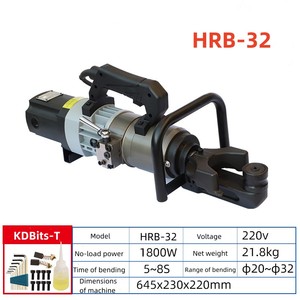 Siêu chương trình khuyến mãi hrb22 mô hình 6 - 22 mm Điện thủy lực cầm tay thanh thép máy uốn di động cốt thép Bender - Product Image 5