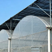 Serre Multispan au meilleur prix Structure en acier galvanisé à chaud Serre agricole personnalisée de grande taille de qualité supérieure