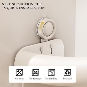 Estante de almacenamiento para baño con ventosa para lavabo, cesta de esquina para baño, sin perforaciones, estante de almacenamiento triangular para esquina de ducha - Product Image 4