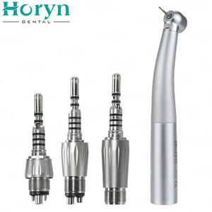 Tandheelkundige Hoge Snelheid Verlichte <span class=keywords><strong>Handpiece</strong></span> Fiber Optische Led Keramische Lager 2/4/6 Gaten Aansluiten Snelkoppeling Tandhandstuk - Product Image 2