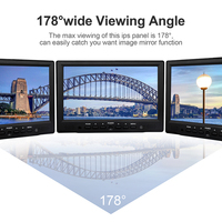 Écran LCD TFT à matrice active de 7 pouces, prend en charge PAL NTSC, grand angle de vue, HDMI VGA, double AV, mini moniteur avec haut-parleur et télécommande