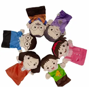 Cute finger plush soft toys for children hand puppet kawaii family dolls plush toy hand puppet supplier