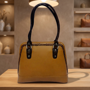 Sac à main de luxe pour femmes BS INTERNATIONAL, bleu, style traditionnel, léger, durable, imperméable, en cuir véritable - Product Image 3
