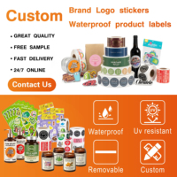 Feuille d'autocollants en vinyle publicitaires personnalisés avec logo d'entreprise, faible MOQ, autocollants auto-adhésifs imperméables, feuille d'autocollants découpés à la forme avec logo personnalisé