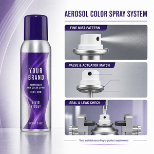 OEM ODM No Bleach Instant UV Neon Texturizing <strong>Hair</strong> Color <strong>Spray</strong> Blue <strong>Purple</strong> Red Supplier Temporary <strong>Hair</strong> Color <strong>Spray</strong> - Product Image 3