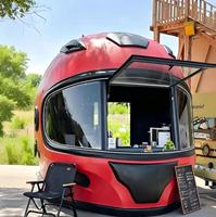 Casque d'extérieur grandeur nature créatif, idéal pour café, zone touristique, grand wagon-restaurant à vendre