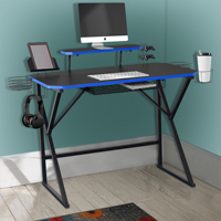 Décorations de configuration de jeu en gros Bureau de jeu PC Table d'ordinateur Table en bois en acier pour bureau à domicile