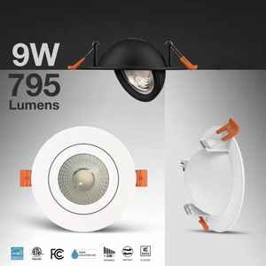 Plafonniers d'intérieur à lumière chaude 2700K, variateurs DALI, 4 pouces, 9 watts, LED COB, plafonnier orientable - Product Image 5