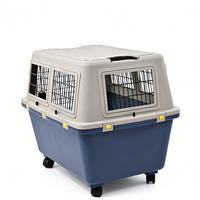 Cage de transport mobile pour animaux de compagnie, légère, à roulettes, avec poignée supérieure, pour chiens et chats, idéale pour les voyages en avion - Vente en gros
