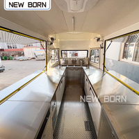 Carrito de Comida Eléctrico, Refrigerador y Congelador Móvil, Remolque de Comida para Catering, Camión de Comida con Construcción de Fibra de Vidrio y Aluminio Resistente a la Corrosión