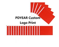 Petits drapeaux à main en polyester, promotionnels, pour salons professionnels, conception personnalisée, bannières colorées pour défilés et décorations