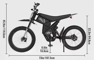 Offroad Super Fast GT73 48V 2000W Mountain Bike with Stainless Steel <b>Frame</b> 2000Wh Lithium Battery Hydraulic Brakes - Product Image 4