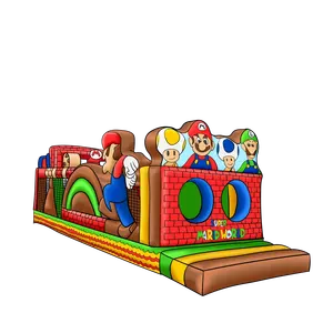 Location de parcours d'obstacles <span class=keywords><strong>Mario</strong></span> Brothers de 35 pieds |   Aventure gonflable à double piste - Product Image 3