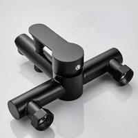 FSH OEM Triple robinet de douche thermostatique Simple un-en-deux-Out noirci eau chaude froide mitigeur jet de pluie doux pour hôtels