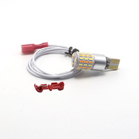 Ampoule LED T10 2026 Améliorée, Clignotant Séquentiel pour Moto et Scooter, Feu de Jour DRL Bicolore Blanc Ambre avec Câblage d'Extension