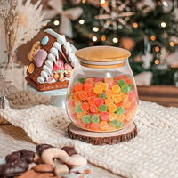 Bouteilles de rangement en verre Vietnam, bouchons, boîtes à épices, bocaux Mason, récipient alimentaire, boîtes à biscuits, dôme personnalisé, couvercles en bois de bambou