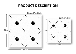 Home Decor <strong>Stick</strong> <strong>on</strong> Self Adhesive Vinyl <strong>Floor</strong> <strong>Tile</strong> Peel and <strong>Stick</strong> <strong>Floor</strong> <strong>Tiles</strong> with Dog Paw Figure - Product Image 3