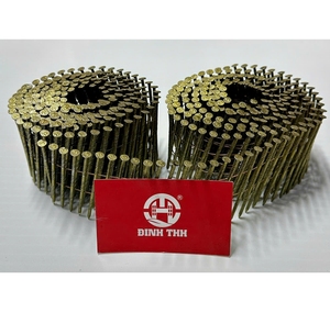 Clous en spirale jaunes en zinc de 2,5x64mm de qualité supérieure du Vietnam, à filetage profond pour une puissance de verrouillage accrue pour la fabrication de palettes en bois - Product Image 1