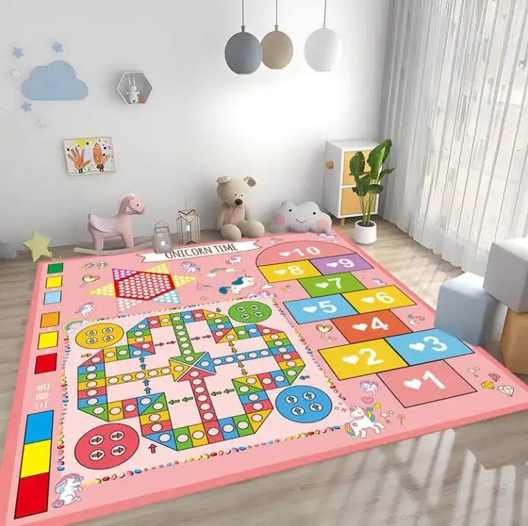 Factory Direct Sale Indoor House Floor Livingroom Kids Bedrooms Rugs Carpet 3d Cartoon Children Play Game Mats