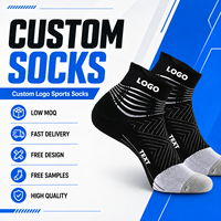 Chaussettes de sport en coton de haute qualité mi-mollet avec logo personnalisé, confortables et élastiques pour tous types d'exercices