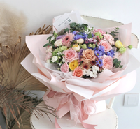 Best-seller Papier d'emballage imperméable de couleur unie style coréen pour emballage de bouquet de fleurs