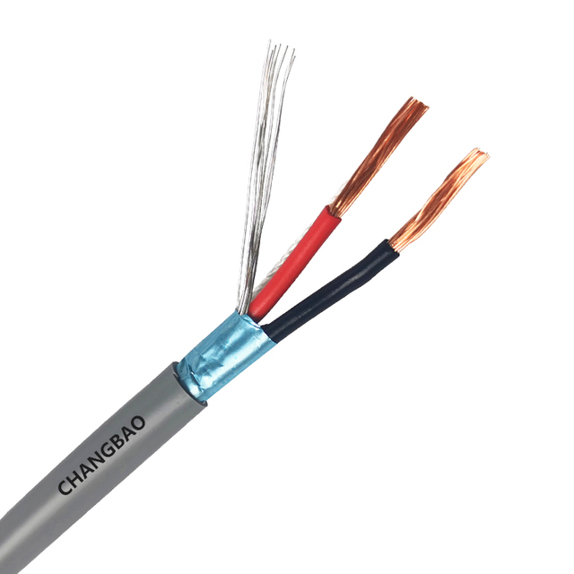 2-CORE SHIELDED ALARM CABLE 18AWG/22AWG STRANDED CONDUCTOR COILED SECURITY CABLE SHIELDED ALARM & SECURITY CABLE 18AWG/22AWG