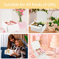 Boîte cadeau de luxe pour le Ramadan, en carton blanc avec nœud, boîte à dragées pour fêtes, boîte supérieure pour bonbons