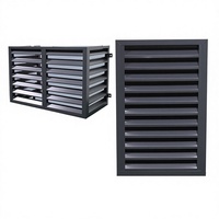 Cache-Unité Extérieure de Climatiseur en Alliage d'Aluminium Sur Mesure, Étanche et Anti-Pluie, pour Fenêtre à Persiennes, Protection Murale Extérieure