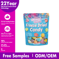 Bonbons déshydratés en gros, bonbons gélifiés lyophilisés, friandises soufflées lyophilisées, support OED ODM