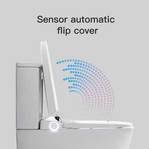 WC intelligent <span class=keywords><strong>de</strong></span> type split blanc, marqué CE, doté d'un système d'ouverture automatique du couvercle, hygiénique et pratique. - Product Image 3