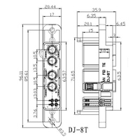 Connecteur d'alimentation INNOOTEC DJ-8T/Z à angle droit pour montage sur circuit imprimé, 100A, courant élevé, 750V, pour alimentation et câblage de serveur
