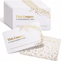 Cartes-cadeaux de luxe personnalisées, bons de réduction en feuille d'or, cartes cadeaux vierges pour spa, salon de beauté, centre de massage, onglerie et coiffure