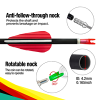 Flèches de chasse en fibre de carbone 100% compatibles avec les arcs classiques, avec pointes en acier inoxydable, pour le tir à l'arc - Vente en gros usine