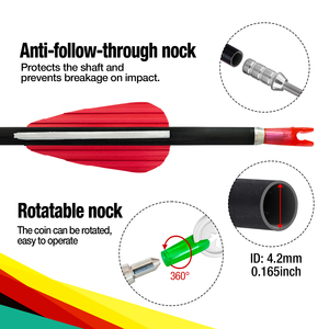 Nhà Máy Bán buôn <span class=keywords><strong>recurve</strong></span> cung Tương thích 100% sợi <span class=keywords><strong>carbon</strong></span> săn bắn mũi tên với không gỉ lời khuyên cho chụp bắn cung - Product Image 4