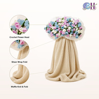 Bouquet de fleurs au crochet fait main BH – Fleurs réalistes en fil, réutilisables, arrangement floral moderne, décoration intérieure, cadeau