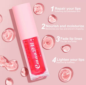 Venta caliente 6 colores fruta brillo de labios cambio de color hidratante esmalte de labios - Product Image 3