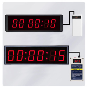 Xách Tay 1.5-Inch 6-Chữ Số LED Hiển Thị Điện Tử Kỹ Thuật Số Đồng Hồ Treo Tường Hợp Kim Nhôm Điều Khiển Từ Xa Tập Thể Dục Phòng Tập Thể Dục Đếm Hẹn Giờ USB - Product Image 2