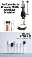Machine manuelle de sertissage pour flacons de parfum, scelleuse de capuchons de pulvérisateur pour échantillons d'huiles essentielles