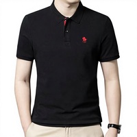 Chemise Classique de Luxe Personnalisée pour Homme - Séchage Rapide, Manches Courtes, Motif Floral Brodé, Tissu en Coton Piqué Tricoté Doux et Respirant