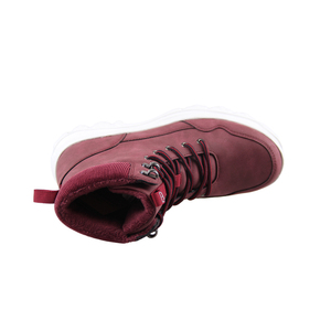 Scarpe da trekking da <span class=keywords><strong>donna</strong></span> per <span class=keywords><strong>donna</strong></span> allacciate alla caviglia in pelle nera brunastra rossa in pelle sintetica - Product Image 4