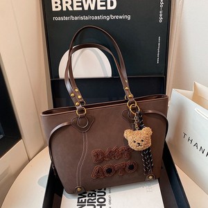 Sac fourre-tout rétro chic en PU pour <span class=keywords><strong>femme</strong></span>, style preppy, nouvelle collection 2026, élégant, haut de gamme, avec fermeture éclair, grande capacité - Product Image 2
